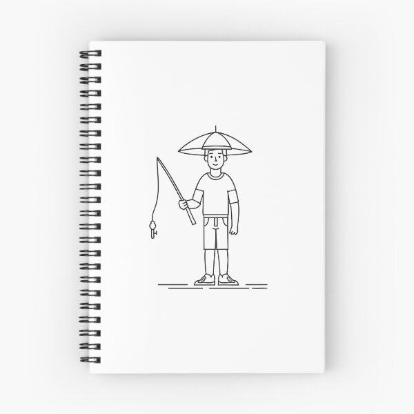 Item preview, Man Wearing Umbrella Hat Fishing designed and sold by rasagamastore.