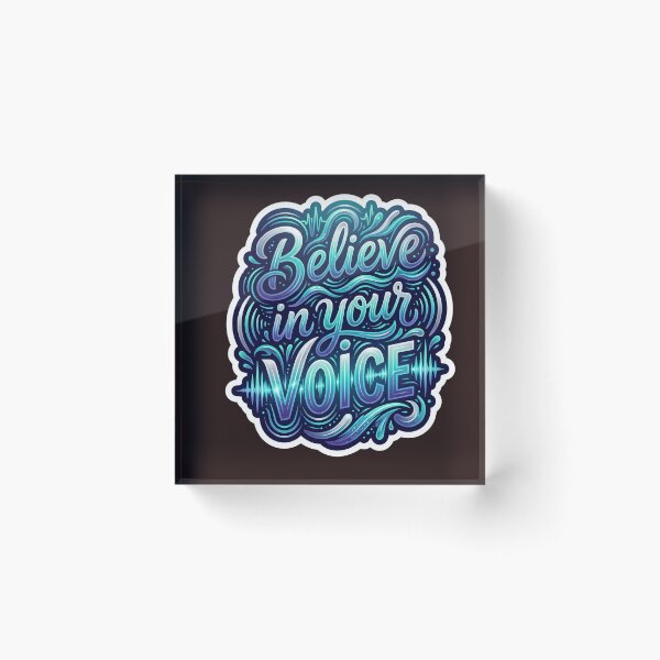 Item preview, Believe in Your Voice | Inspirational Typography Sticker | Motivational Quote Vinyl Decal | Positive Mindset Gift designed and sold by AP Digi Store.