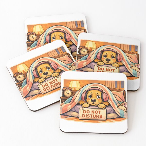 Item preview, Anxious Golden Retriever – Funny Cozy Dog Under Blanket Design designed and sold by Timeless Junction.