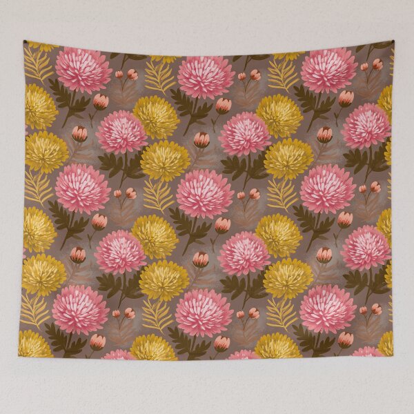 Item preview, Lush Chrysanthemum  - Botanical Garden Pattern  - Dad Fathers Day Gifts designed and sold by RoyalStarsPatts.