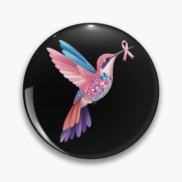 Item preview, Hummingbird Pink Ribbon Breast Cancer Awareness  designed and sold by SapfireStuArt.