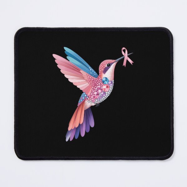 Item preview, Hummingbird Pink Ribbon Breast Cancer Awareness  designed and sold by SapfireStuArt.