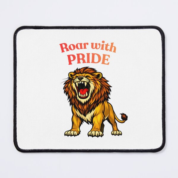 Item preview, Roar With Pride Funny Lion Mascot Sticker designed and sold by ROARSOME DESiGNS.