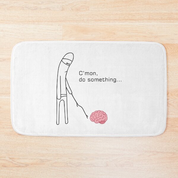 Item preview, Funny C'mon Do Something Brain Procrastination Meme designed and sold by BrownHorse90s.