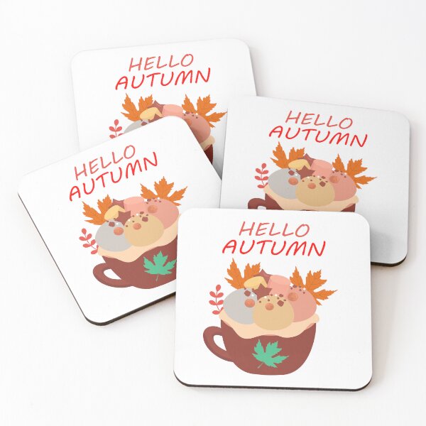Item preview, Hello Autumn Cozy Coffee Mug | Cute Fall Season Illustration | Pumpkin Spice & Autumn Leaves Design designed and sold by Faisal  Shah.