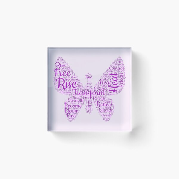 Item preview, Butterfly of Transformation - Mental Health Word Art designed and sold by ImagineNature.