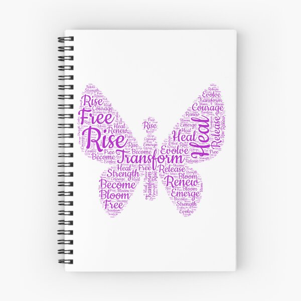 Item preview, Butterfly of Transformation - Mental Health Word Art designed and sold by ImagineNature.