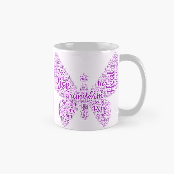 Item preview, Butterfly of Transformation - Mental Health Word Art designed and sold by ImagineNature.