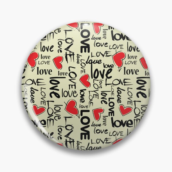 Item preview, Y2K Grunge Love Typography Pattern Edgy Graffiti Hearts designed and sold by BrownHorse90s.