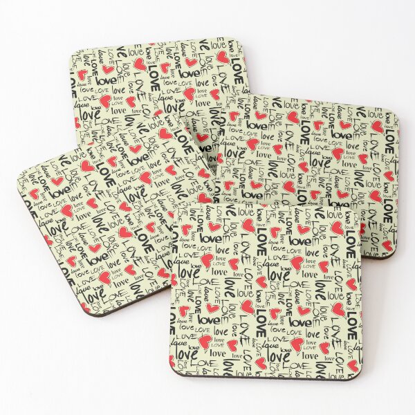 Item preview, Y2K Grunge Love Typography Pattern Edgy Graffiti Hearts designed and sold by BrownHorse90s.