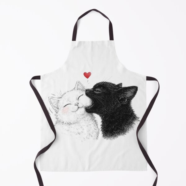 Item preview, Cute Cat Love Bite Black and White Playful Kittens designed and sold by DESIGN DIMENSION .