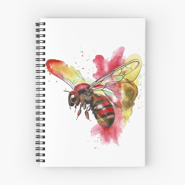Item preview, Colourful Bee Watercolour Painting designed and sold by calamarisky.