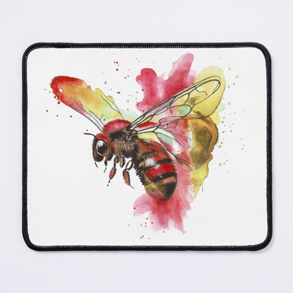 Item preview, Colourful Bee Watercolour Painting  designed and sold by calamarisky.