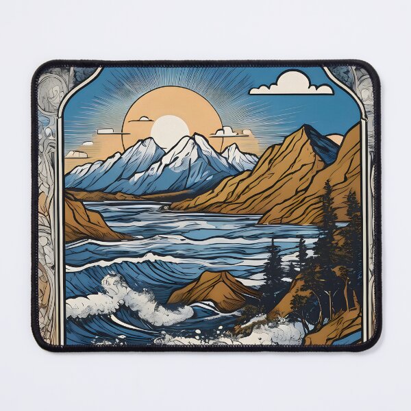 Item preview, Mystical Seascape Beneath Sacred Mountain Peaks. designed and sold by MissYouONLY.