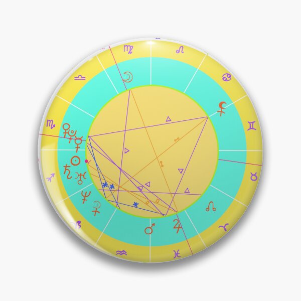 Item preview, blue - yellow of natal of astrological charts designed and sold by OrPolly.