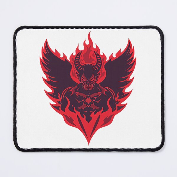 Item preview, Infernal Flame Devil Angel – Fiery Esports Emblem designed and sold by Artisan Finds Online.
