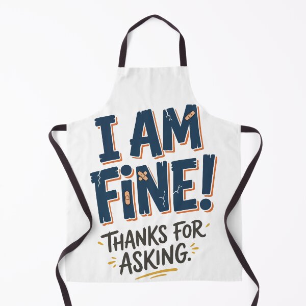 Item preview, Funny Sarcastic "I Am Fine! Thanks For Asking" Distressed Vector Art designed and sold by jfcreations.