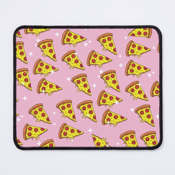 Item preview, Pastel Pink Floating Pizza Slices Pattern Retro Sparkle Junk Food Art designed and sold by BrownHorse90s.