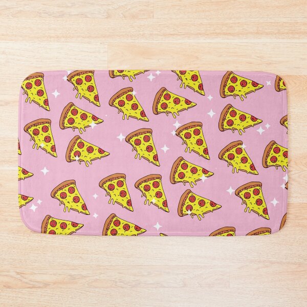 Item preview, Pastel Pink Floating Pizza Slices Pattern Retro Sparkle Junk Food Art designed and sold by BrownHorse90s.