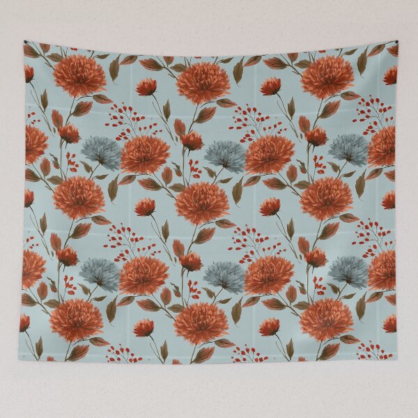 Item preview, Classic Chrysanthemum Floral  - Botanical Garden Pattern  - Gift Ideas For Men designed and sold by RoyalStarsPatts.