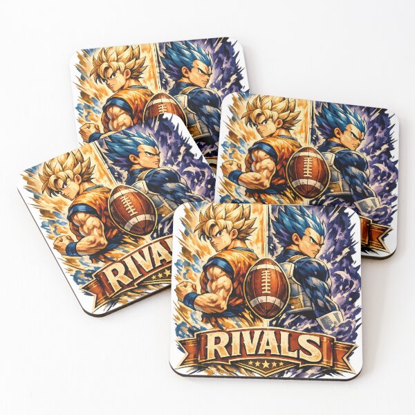 Item preview, Anime Football Rivals - Golden and Blue Super Warrior Gridiron Art designed and sold by MugenAnime.