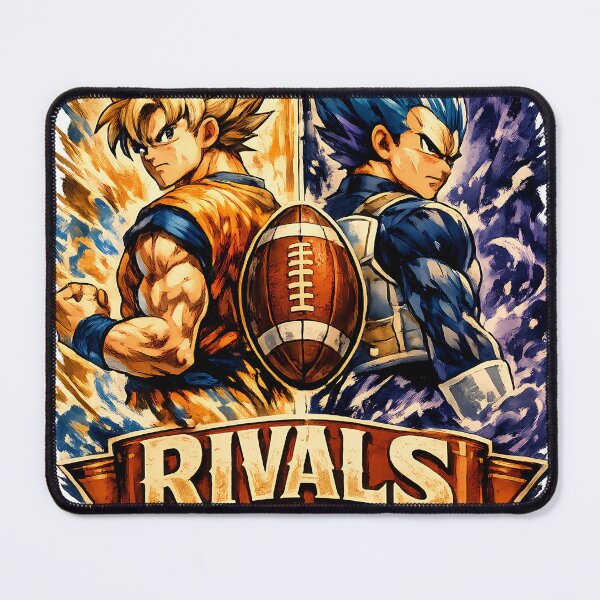 Item preview, Anime Football Rivals - Golden and Blue Super Warrior Gridiron Art designed and sold by MugenAnime.