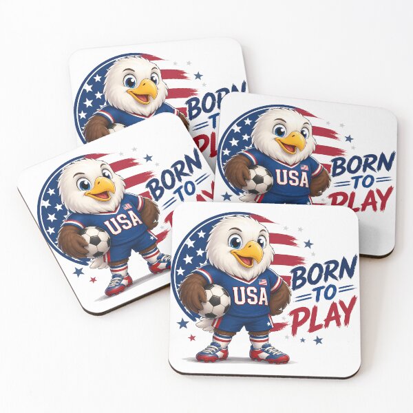 Item preview, Born to Play USA Soccer Eagle . Patriotic Football Mascot  designed and sold by aminz4.