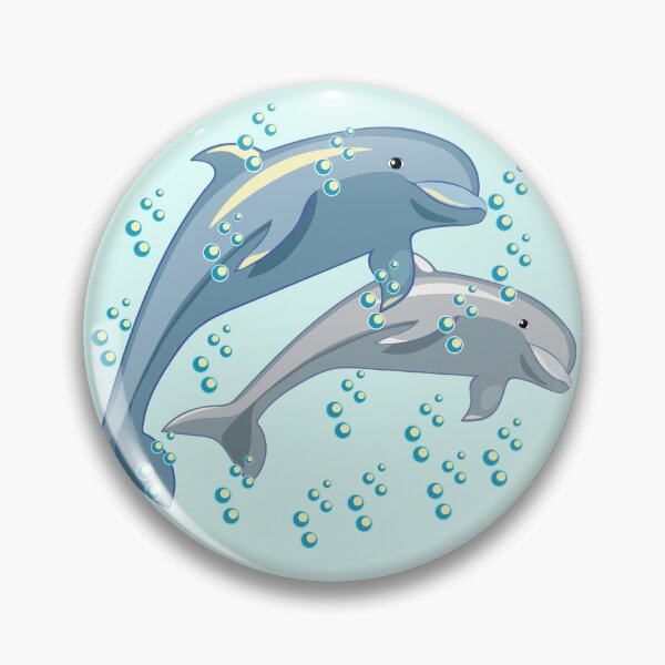 Item preview, fun the dolphin couple is smiling designed and sold by OrPolly.