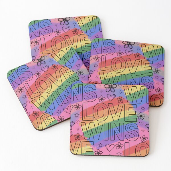 Item preview, Love Wins Rainbow Pride Pattern designed and sold by ZhivanCrimson.