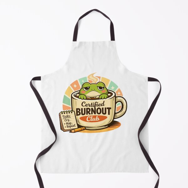 Item preview, Certified Burnout Club – Emotional Support Frog designed and sold by Timeless Junction.