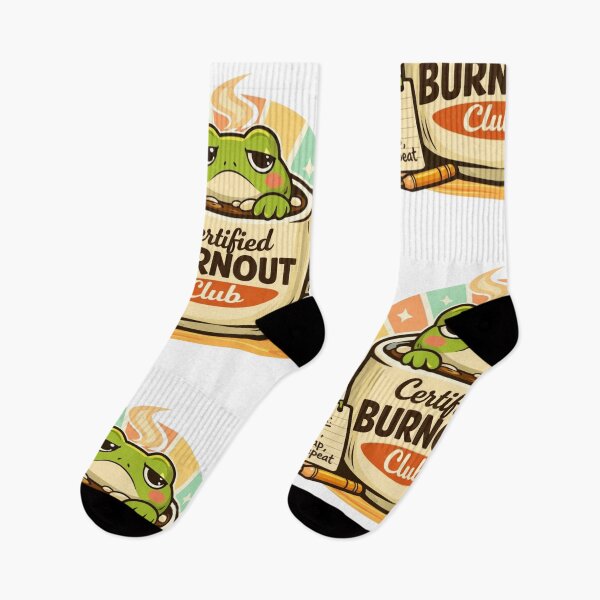 Item preview, Certified Burnout Club – Emotional Support Frog designed and sold by Timeless Junction.