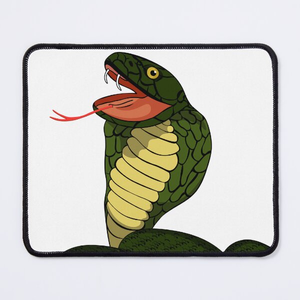 Item preview, green king cobra with fangs designed and sold by OrPolly.
