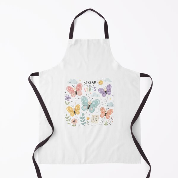 Item preview, Spread Good Vibes – Cute Pastel Butterfly Floral Illustration designed and sold by Artisan Finds Online.
