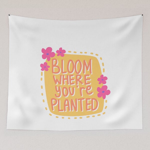 Item preview, Bloom Where You're Planted Inspirational Quote Gardener Plant Lover Motivation Positive Growth designed and sold by RetroMini2026.