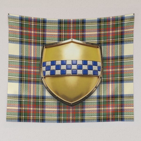 Item preview, Stewart High Steward of Scotland Arms and Ancient Dress Tartan designed and sold by Kirrindy Designs.