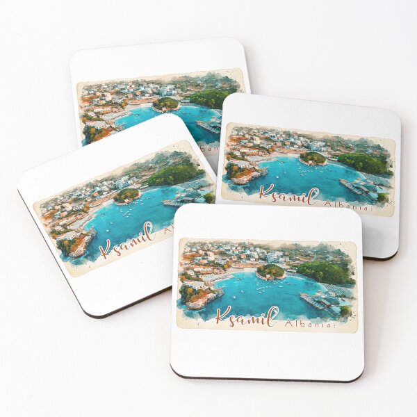 Item preview, ksamil albania watercolor designed and sold by Anna Sacha.