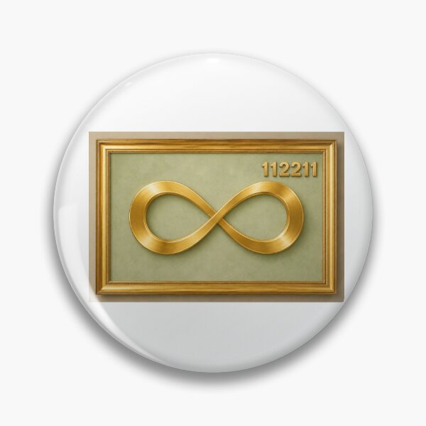 Item preview, Golden Infinity Symbol with Angel Number 112211 Wall Art designed and sold by PrintableArt123.