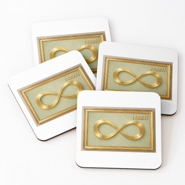 Item preview, Golden Infinity Symbol with Angel Number 112211 Wall Art designed and sold by PrintableArt123.
