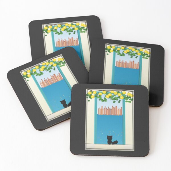 Item preview, Gato en la ventana de la ciudad designed and sold by Urbanzilhu.