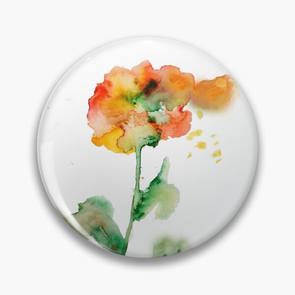 Item preview, Solitary Watercolor Autumn Floral Burst designed and sold by wissal.studio.