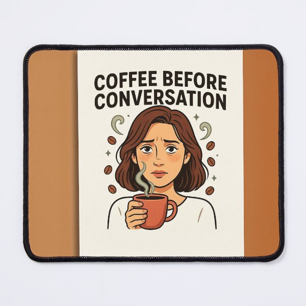 Item preview, Coffee Before Conversation T Shirt designed and sold by Home Decor Art.