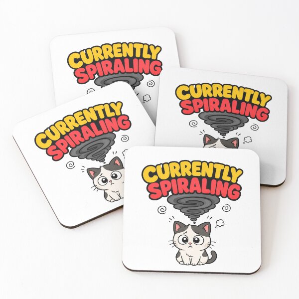 Item preview, Anxious Cat Overthinking Funny Gift designed and sold by Gentlestate.