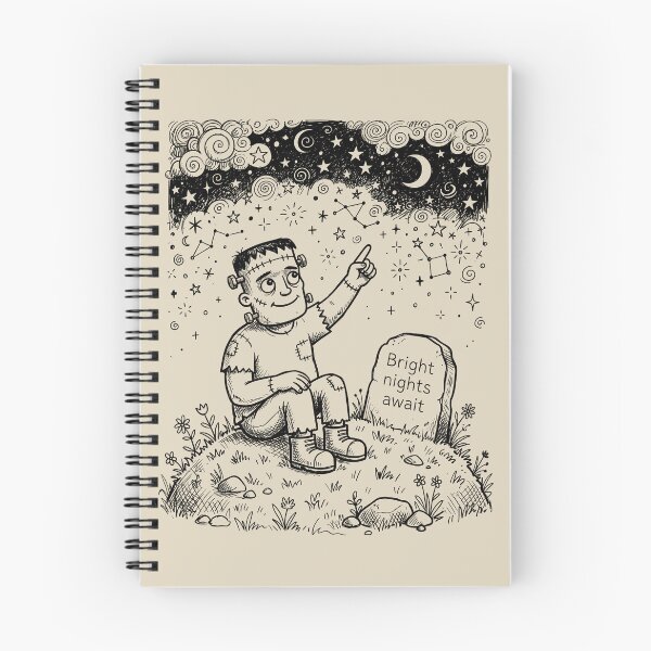 Item preview, Hilltop Star Gaze - Spooky Cute Frankenstein Monster designed and sold by bapupa.