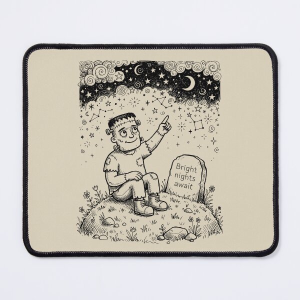 Item preview, Hilltop Star Gaze - Spooky Cute Frankenstein Monster designed and sold by bapupa.