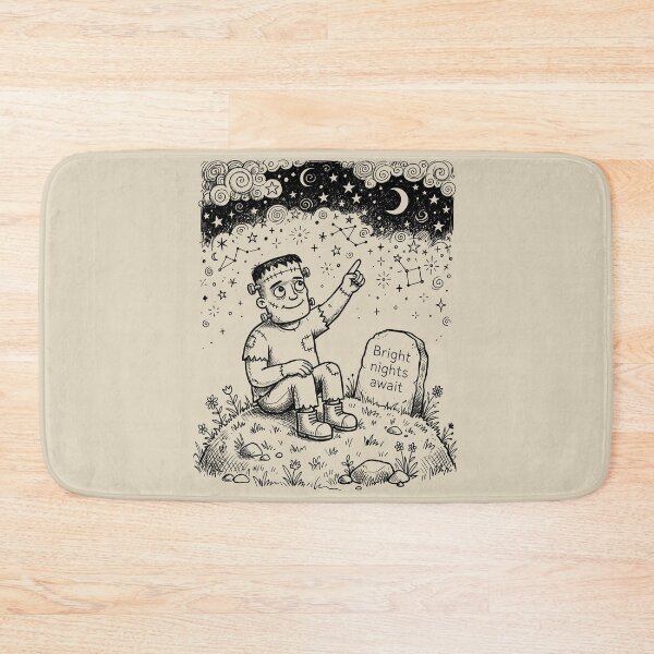 Item preview, Hilltop Star Gaze - Spooky Cute Frankenstein Monster designed and sold by bapupa.