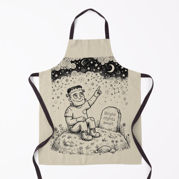 Item preview, Hilltop Star Gaze - Spooky Cute Frankenstein Monster designed and sold by bapupa.