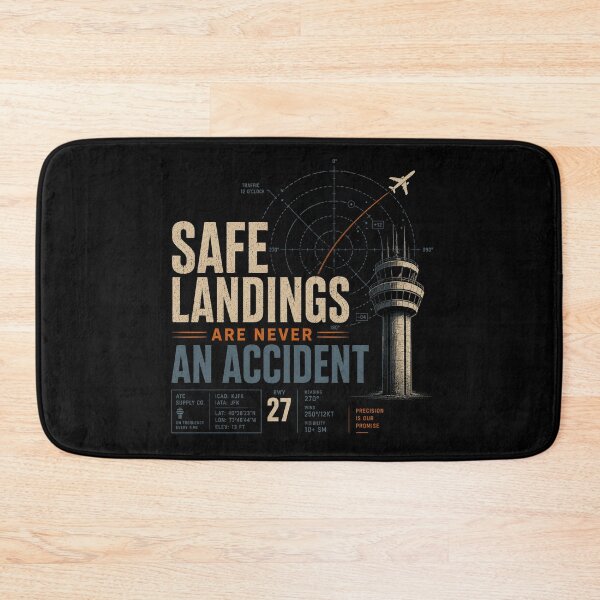 Item preview, Safe Landings Are Never An Accident Air Traffic Controller Aviation Graphic designed and sold by Rudinho102.