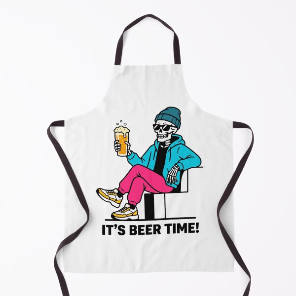 Item preview, It's Beer Time Funny Streetwear Skeleton Sticker designed and sold by Mr-wow.
