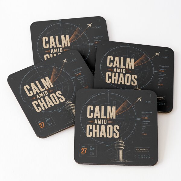 Item preview, Calm Amid Chaos Air Traffic Controller Vintage Aviation Graphic designed and sold by Rudinho102.