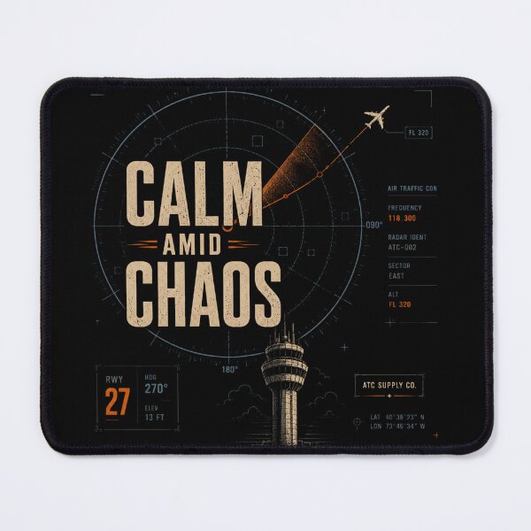 Item preview, Calm Amid Chaos Air Traffic Controller Vintage Aviation Graphic designed and sold by Rudinho102.